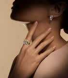 Boodles Over the Moon platinum diamond ring, imported from the UK