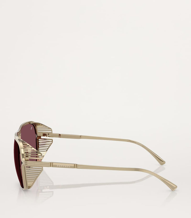 Ferrari logo-detail sunglasses titanium frame 0FH1014T (British brand)