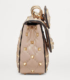 Valentino Garavani Small Rockstud Spike top-handle bag quilted lambskin (British brand)