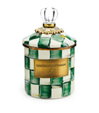 MacKenzie-Childs Emerald Check Demi Canister 17cm, imported from the UK