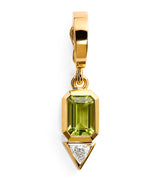 Harrods Azlee Yellow Gold Peridot and Diamond August Charm- Buy online at McGrocer