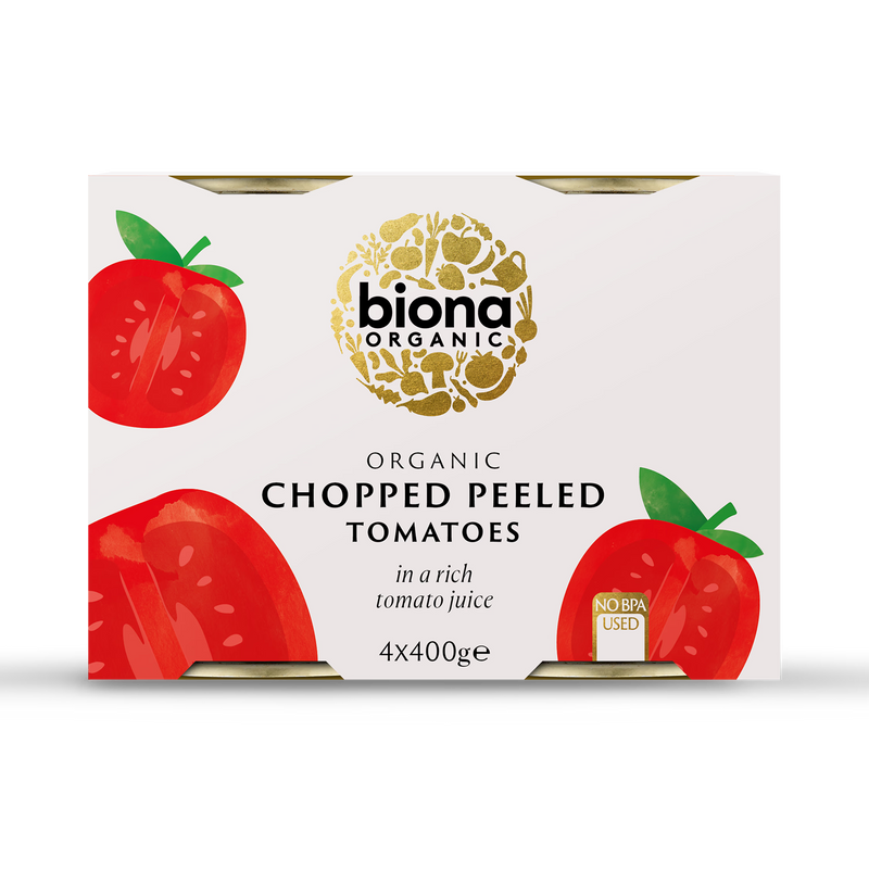 Biona organic chopped tomatoes 400g (British brand)