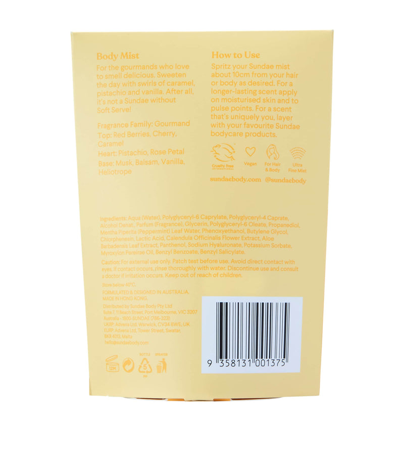 Sundae Body Soft Serve Hair & Body Mist 90ml (British brand)