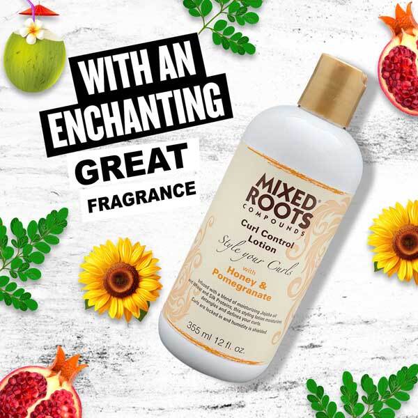 Mixed Roots curl control lotion with honey and pomegranate - British product