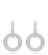 Harrods Boodles White Gold and Diamond Roulette Large Drop Earrings- Buy online at McGrocer