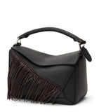 LOEWE small leather puzzle fringed top-handle bag - British product