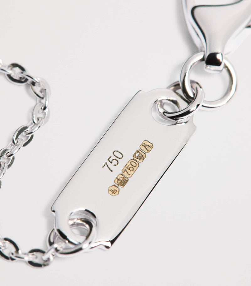 Harrods white gold diamond square illusion necklace 0.40ct, UK version