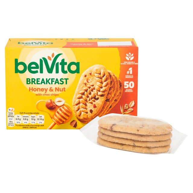 Belvita Honey & Nuts Choc Chips Breakfast Biscuits 5 per pack - McGrocer
