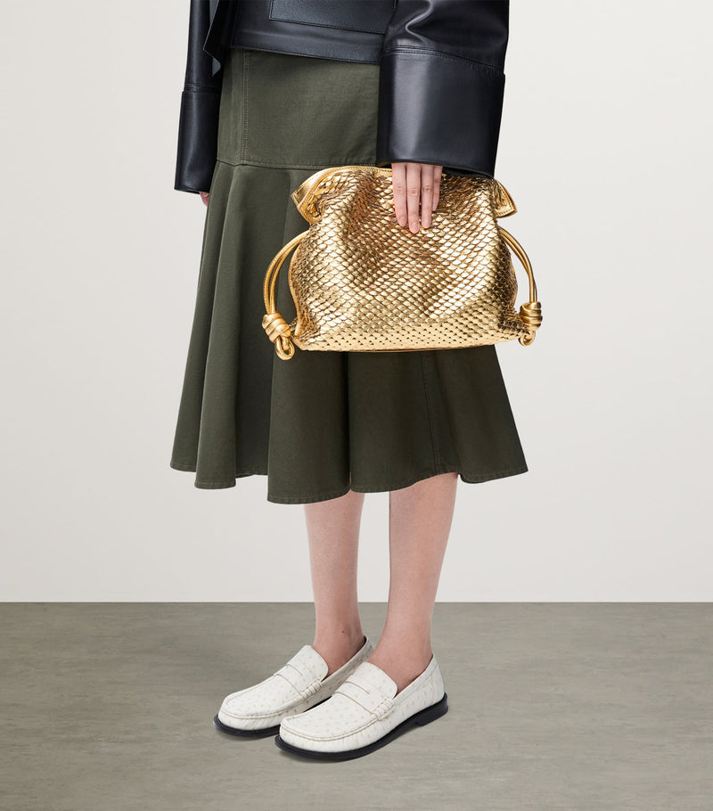 LOEWE medium leather scales Flamenco clutch, imported from the UK