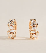 Harrods Suzanne Kalan Rose Gold and Diamond Frenzy Huggie Earrings 12mm- Buy online at McGrocer