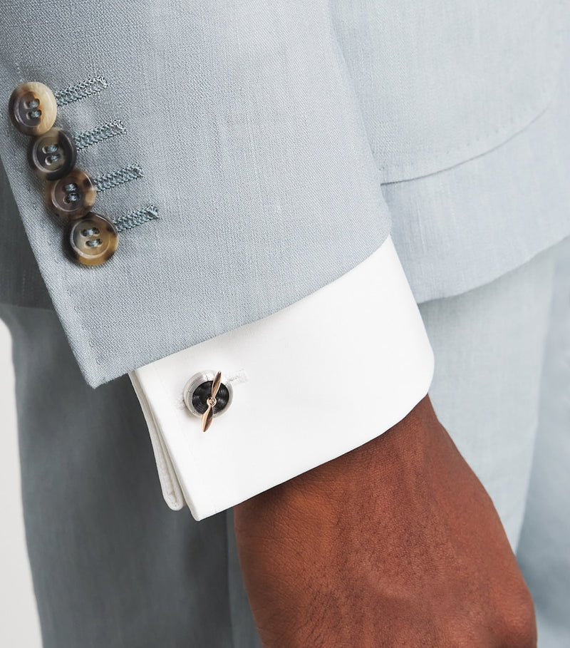 Deakin & Francis Sopwith Propellor cufflinks, imported from the UK