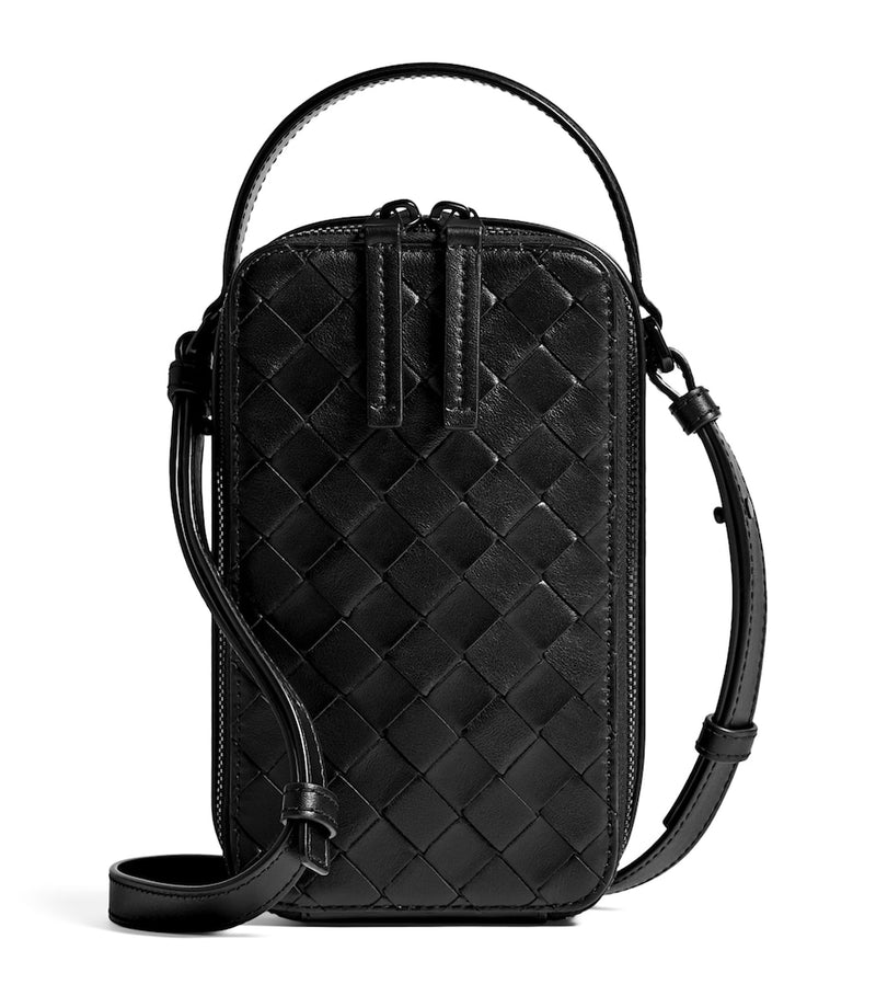 Bottega Veneta leather phone pouch (British brand)