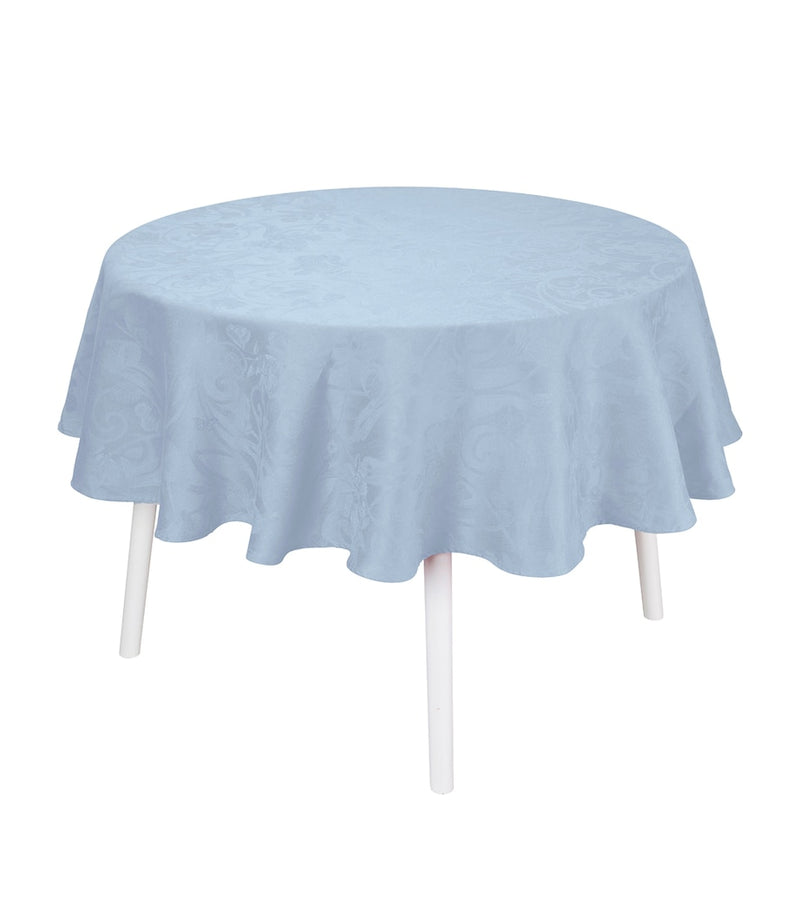 Le Jacquard Français linen damask round tablecloth 175cm, UK version