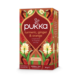 Holland & Barrett Pukka Organic Turmeric Ginger Orange Herbal Tea 20 Bags- Buy online at McGrocer