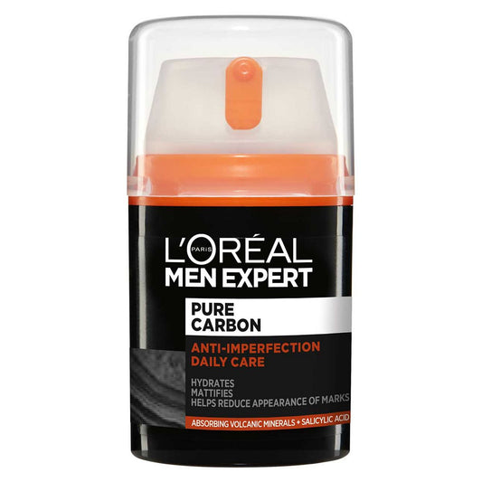 L'Oreal Men Expert Pure Carbon Anti-Spot Exfoliating Daily Face Cream 50ml face & body skincare Boots   