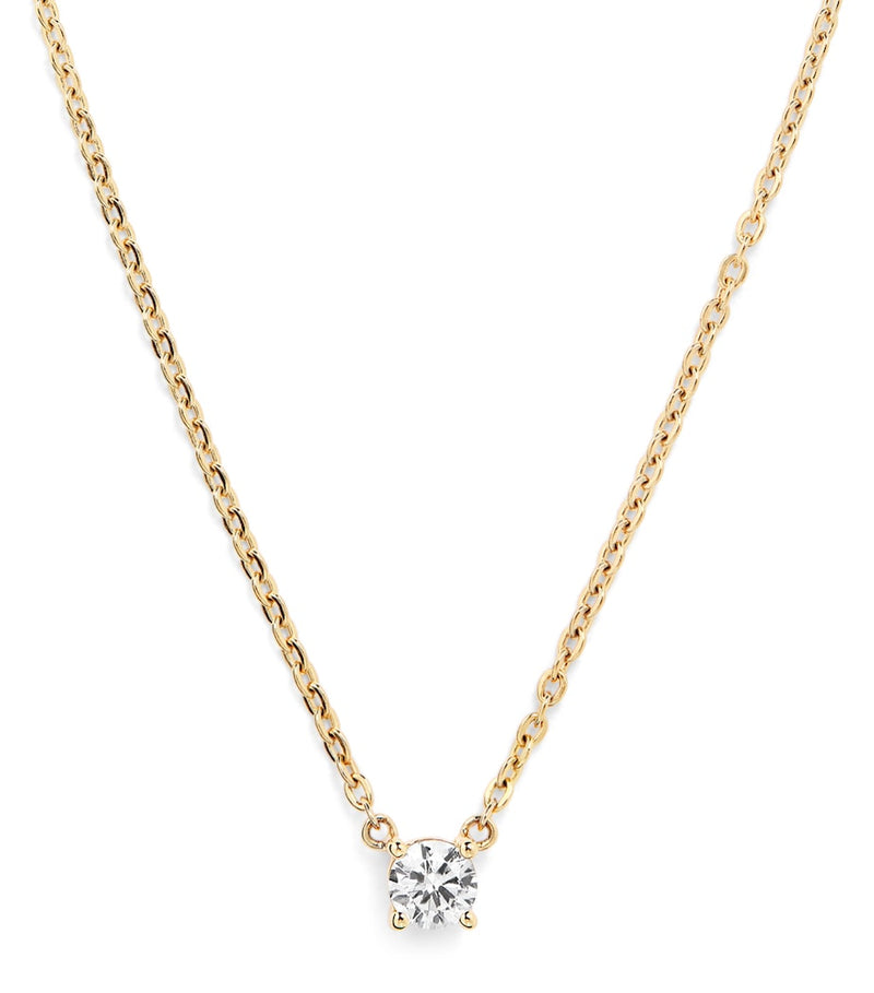 Harrods 18kt yellow gold pendant with 0.25ct diamond (British brand)