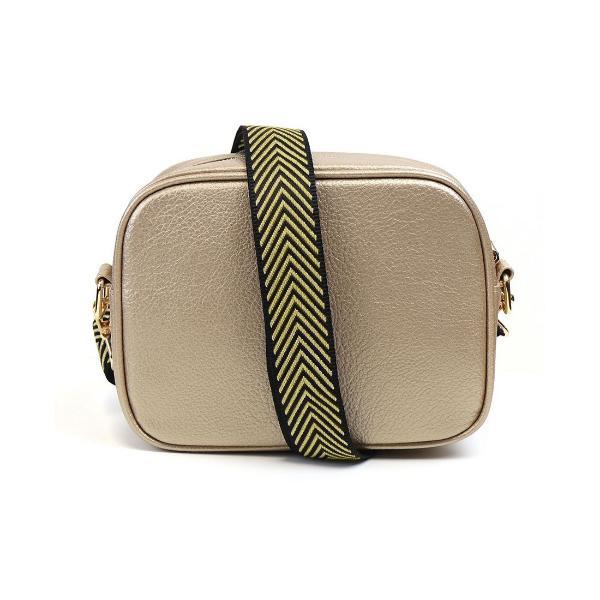 POM vegan leather gold camera shoulder bag, UK version