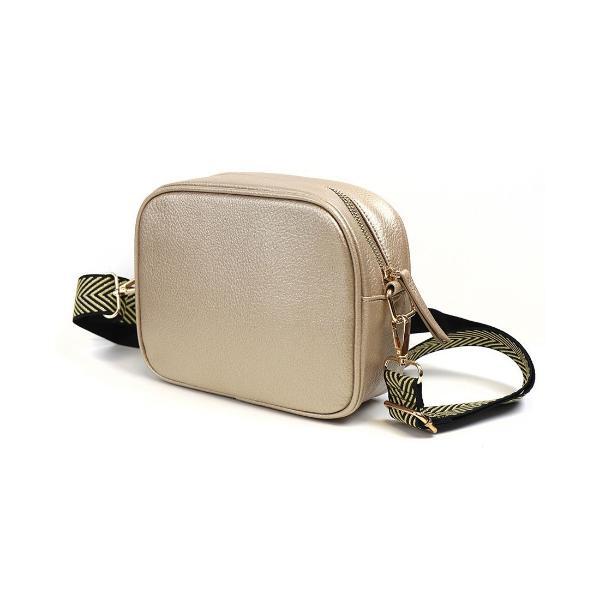 POM vegan leather gold camera shoulder bag, UK version