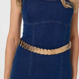 Superdrug Izabel London Metallic Textured Coin Detail Belt- Buy online at McGrocer