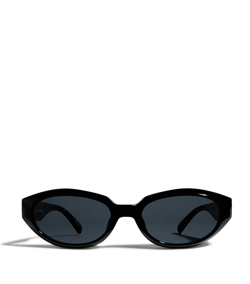 Le Specs Le Bijou oval sunglasses with gold-tone detailing, UK version