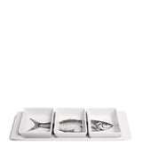 Harrods Fornasetti Porcelian Grande Pesci Appetizer Tableware Set- Buy online at McGrocer