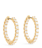 Harrods yellow gold diamond hoop earrings 1.25ctw, UK version