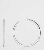 Messika Gatsby small white gold hoop earrings 0.41ct, imported from the UK