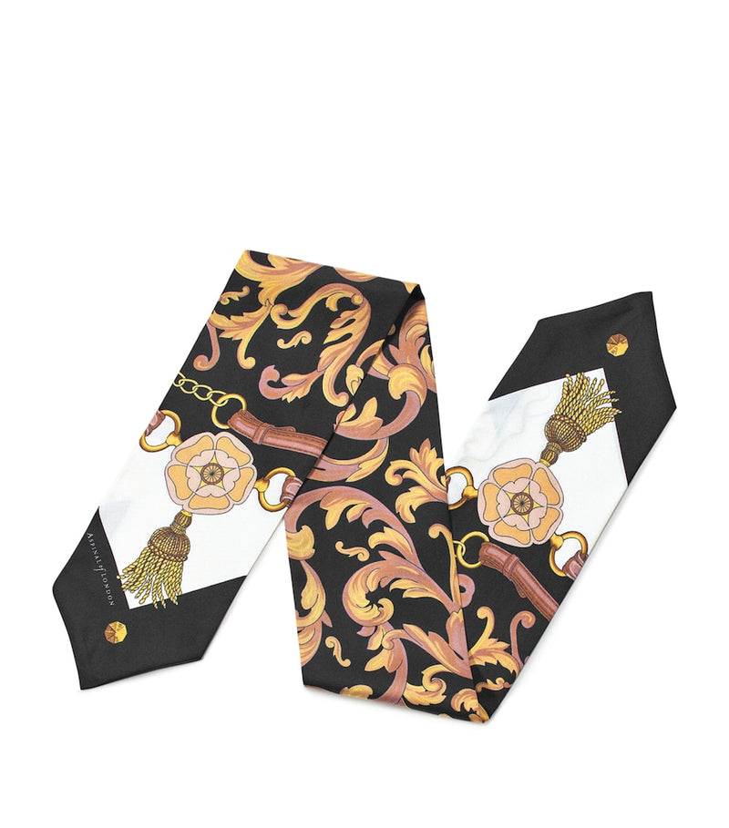 Aspinal of London silk signature scarf (British brand)