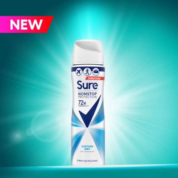 Sure Nonstop Protection Cotton Dry Anti-Perspirant Deodorant 75ml (British brand)