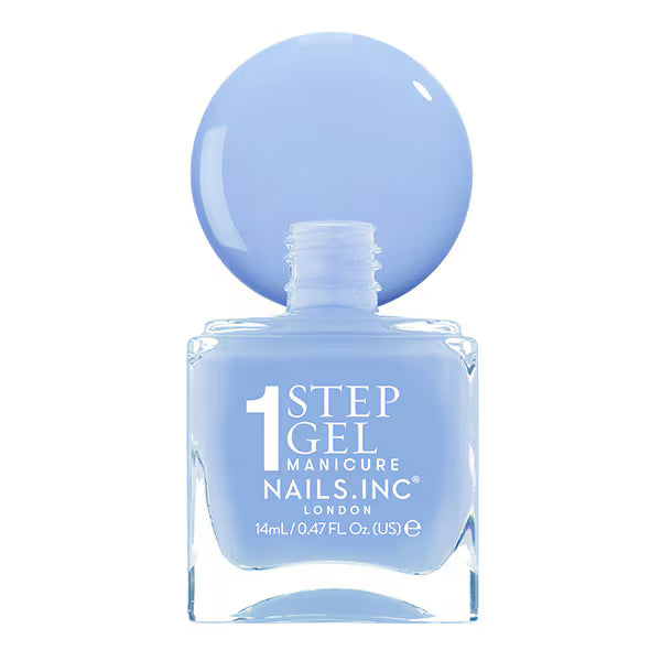 Nails.INC Nail Polish Kim Sky Blue 14ml, imported from the UK