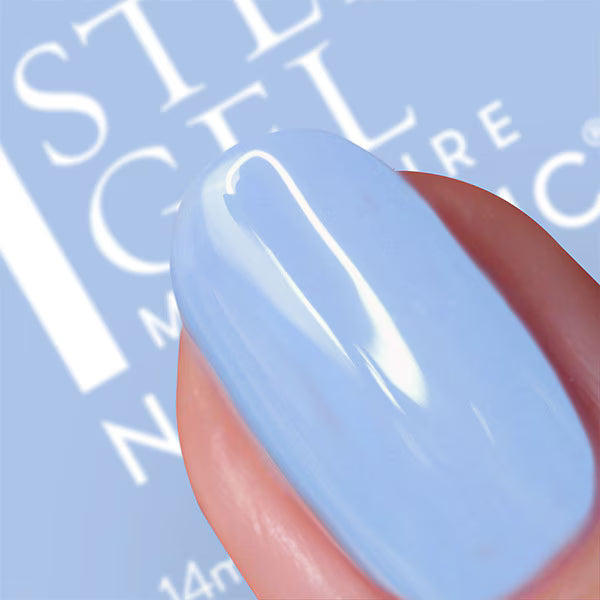 Nails.INC Nail Polish Kim Sky Blue 14ml, imported from the UK
