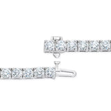 8.00ctw Round Brilliant Cut Diamond Tennis Bracelet, 18ct White Gold - McGrocer