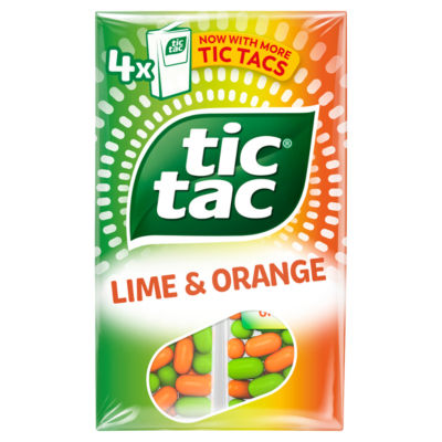 Tic Tac Lime & Orange mints 72g (British brand)