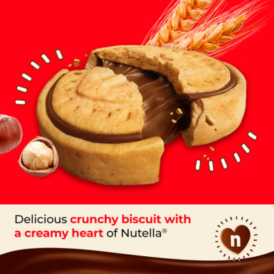 Nutella crunchy biscuits filled with Nutella 276g, imported from the UK