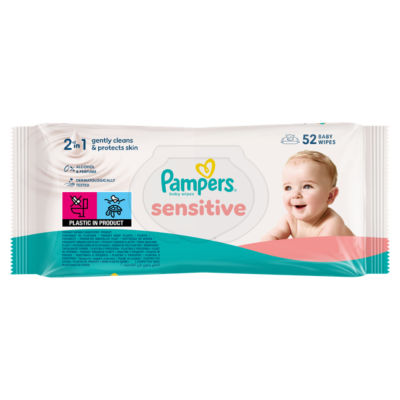 ASDA Pampers Sensitive Baby Wipes 52 Wipes- Buy online at McGrocer
