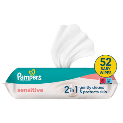 Pampers sensitive baby wipes 52 wipes, imported from the UK