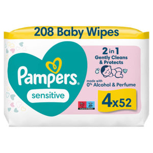 Pampers Sensitive Baby Wipes 4 Packs