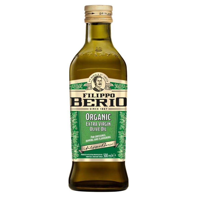 Filippo Berio Organic Extra Virgin Olive Oil 500ml - British product