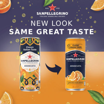 San Pellegrino orange sparkling drink 4x330ml (British brand)