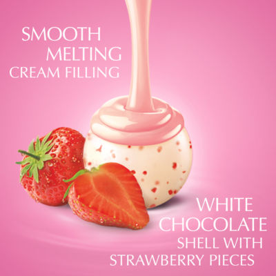 Lindt Lindor Strawberries & Cream truffles 200g, UK version