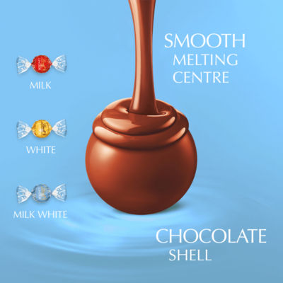 Lindt Lindor Milk & White Truffles 337g, UK version
