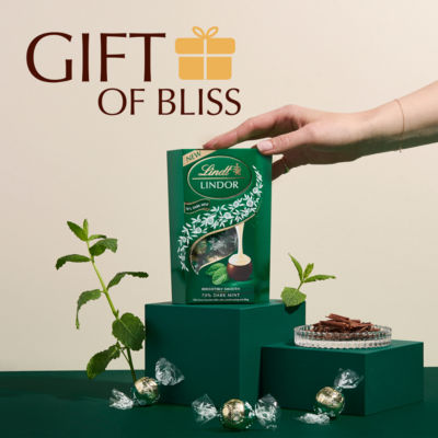 Lindt Lindor dark mint chocolate truffles 200g, UK version