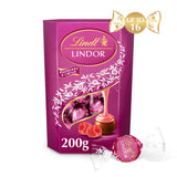 Lindt Lindor raspberry and cream chocolate truffles 200g, UK version