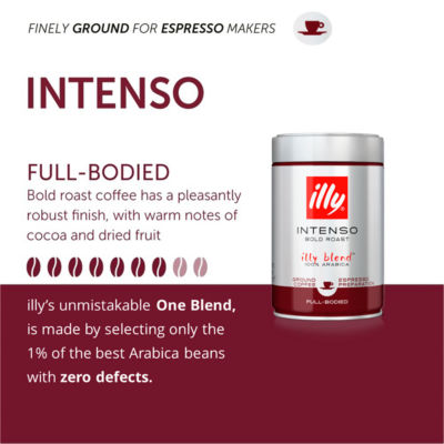 Illy Espresso Intenso Roast ground coffee 250g, UK version
