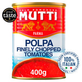 Mutti finely chopped tomatoes 400g can - British product