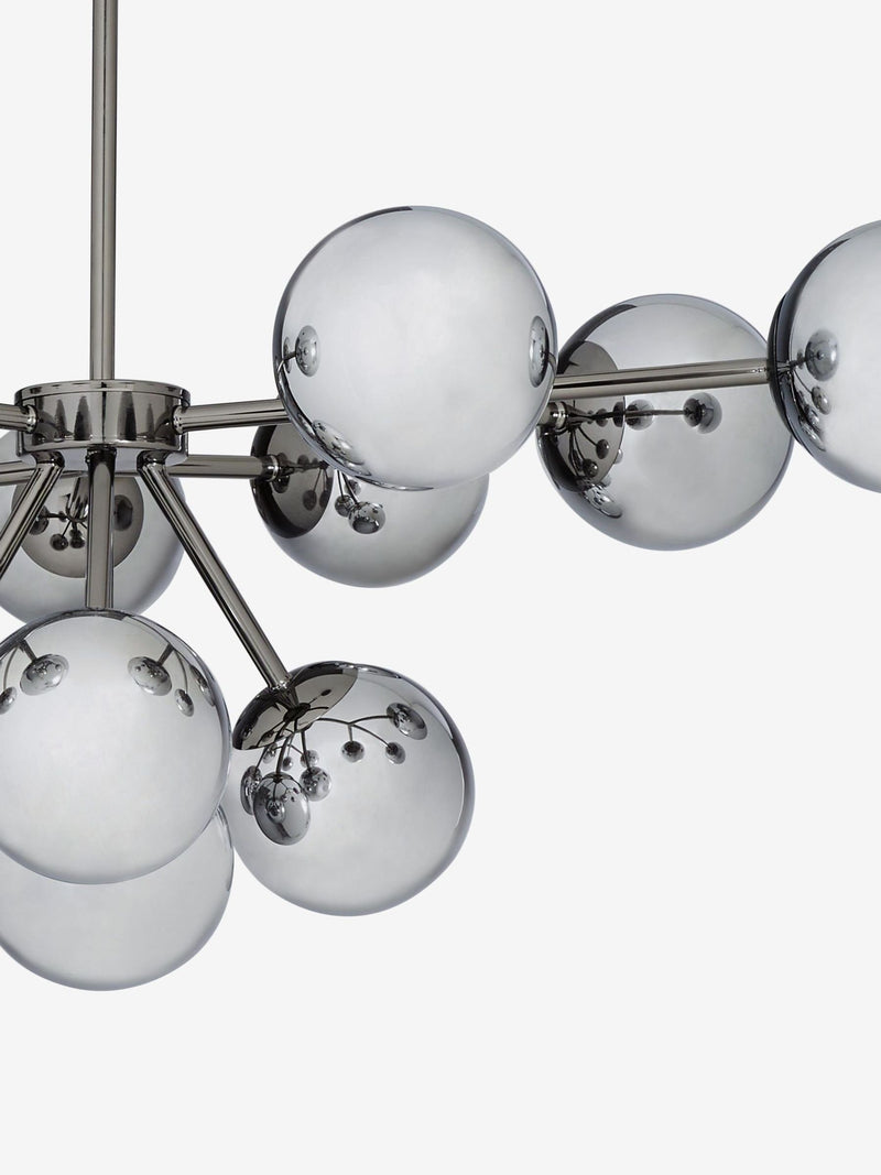 Nero grey glass shade for light fitting - British product
