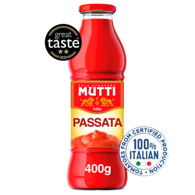 Mutti Tomato Passata 400g, imported from the UK