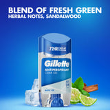 Gillette Arctic Ice antiperspirant clear gel stick 70ml (British brand)