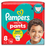 ASDA Pampers Baby-Dry Nappy Pants Size 8 (22 Nappies, 17kg+)- Buy online at McGrocer