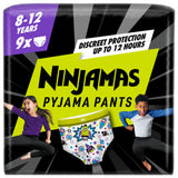 ASDA Pampers Ninjamas Pyjama Pants Unisex Spaceships Bedwetting Protection 8-12 Years 9 Pants 27-43kg- Buy online at McGrocer